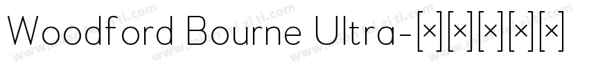 Woodford Bourne Ultra字体转换